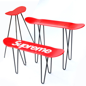 裕丰定制滑板凳 铁艺实心滑板支架凳子腿长凳椅 脚滑板脚配件包邮