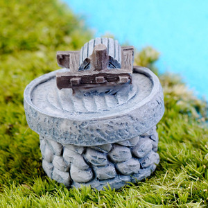 微景观造景卡通石碾迷你摄影农具树脂磨生态瓶小摆件diy装饰道具