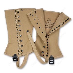 二战美军陆军m1938绑腿纯棉帆布出口德国户外绑腿野外训练品道具