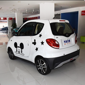 包邮宝骏e100车贴四轮电动车知豆d2米奇卡通龙猫贴纸装饰车身拉花