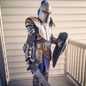 暴风城卫兵士兵1:1可穿戴头盔摆件全身盔甲手工eva模型道具cos服