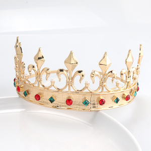 国王皇冠王子王冠男士选美皇冠女王演皇冠男女通用皇冠拍摄道具