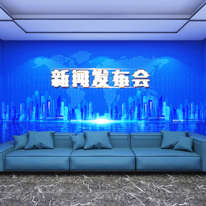 3d新闻少儿播音小主持人口才演讲墙纸教室培训班舞台直播背景壁纸