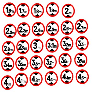 交通标志牌限高牌2米2.2米3米4.5米6米桥梁牌警示牌道路指示牌铝