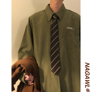 NAGAWL搭配神器2024男装新款学院风细条纹领带