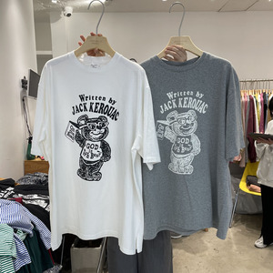 00轶宸潮牌童装nono milo全棉夏季2018新款环保水印儿童t恤宝宝短袖