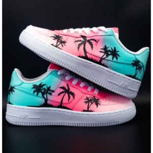 球鞋定制涂鸦彩绘diy手绘喷绘改色空军一号af1客制南海岸(不含鞋