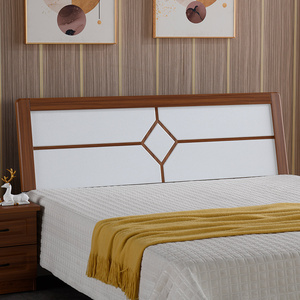 床头板简约现代免漆靠背板1.5米1.8米双人落地床头白色经济型靠背