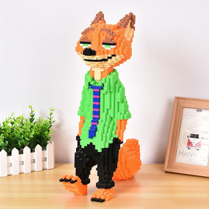 乐高官网微小颗粒拼装插积木疯狂动物城狐狸成年人立体情侣版拼图