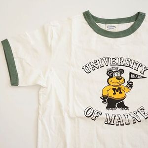 原创美式复古ucla小熊学院风卡通印花男女款圆领短袖t恤情侣半袖