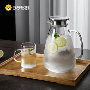 苏宁冷水壶玻璃耐高温家用大容量凉水杯泡茶壶套装耐热开水瓶2008