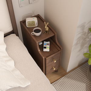 实木床头柜简约现代迷你小型床边收纳柜超窄20公分墙边夹缝柜1910