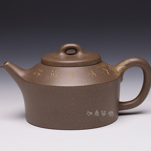 宜兴名家纯手工李寒勇师承大师曹婉芬【大镜瓦】紫砂壶青段泥茶壶