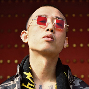 gai爷同款复古小方框太阳眼镜墨镜男女潮人潮流个性配近视有度数