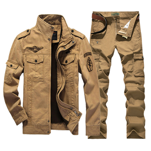 军工装军人执政官军装特种兵外套男装春秋纯棉军衣服战术夹克套装
