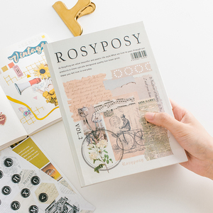 Rosy Posy生活志手账素材册 INS杂志风日记贴纸diy装饰贴画收纳册