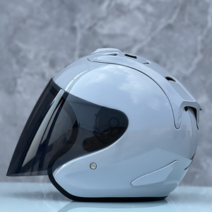 新款夏季半盔赛车越野盔轻便舒适半盔安全帽电动男女摩托车头盔