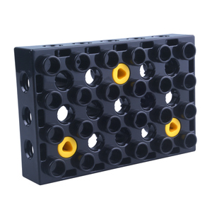 兼容大颗粒积木配件45002/9656工程机械24孔砖螺纹洞锁块黑板