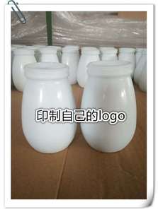 老北京200ml240ml白瓷酸奶瓶奶瓶老酸奶罐乳白玻璃瓶牛奶杯陶瓷瓶
