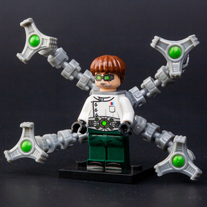 兼容乐高蜘蛛反派章鱼博士绿魔电光沙人拼插积木人仔塑料袋装玩具