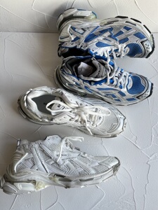 balenciaga巴黎世家runner老爹鞋男女灰红白蓝做旧拼接运动鞋27人付