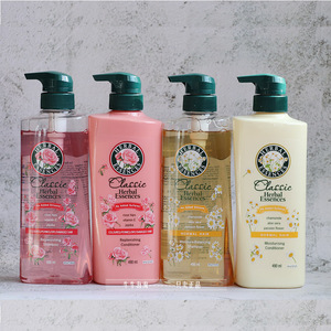 现货 clairol伊卡璐草本精华无硅修护滋养玫瑰洋甘菊洗发水490ml