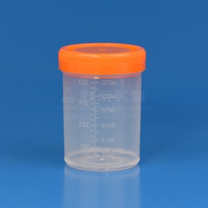 一次性塑料采样杯120ml 加厚螺口带刻度量杯小便尿检样品标本瓶子