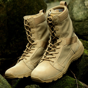 君洛克飞鱼超轻作战靴男女夏季轻便透气高帮黑色作训陆战鞋战术靴