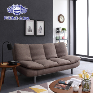 阳光生活自然风 沙发床1.2米多功能布艺沙发床可折叠1.9米小户型