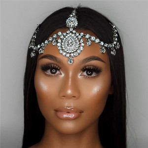 大钻额头链水钻阿拉伯女郎合金银色金色印度舞头饰dsdj饰品