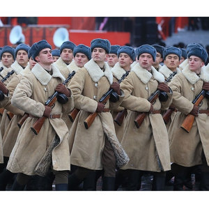 前苏联俄罗斯配发皮毛一体军大衣羊皮棉袄冬季严寒保暖