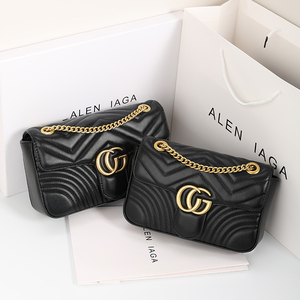 名牌cg包包2020新款潮小ck真皮女包斜挎包单肩百搭链条小包大容量