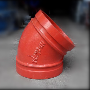 沟槽22.5度弯头76 89 114 140 165消防沟槽弯头 沟槽管件dn65 80