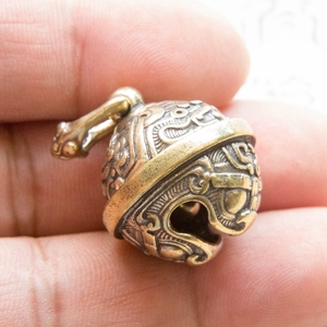 复古纯铜黄铜虎头铜铃铛钥匙扣手工编织钥匙链汽车钥匙挂件小礼物