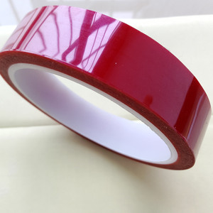 超薄耐高温红色透明玛拉胶喷漆电镀正品冲型加工分条贴合复卷打样