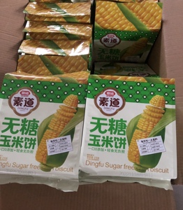 鼎福无糖玉米饼 酥性饼干 添加玉米粉