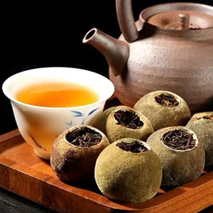 (好喝效强)正宗25年化橘红普洱茶化州橘红茶熟普茶叶铁桶礼盒装