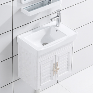 长52宽30小户型洗脸盆卫生间太空铝防水窄长洗手盆柜组合挂墙面盆