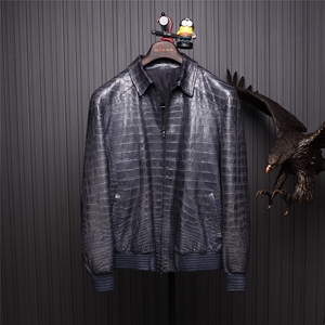 【国内现货】意大利kiton全鳄鱼皮飞行员夹克专柜108万