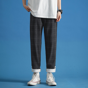 呢子裤男格子