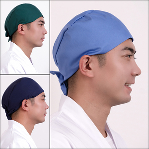 晟琪男医生手术帽子纯棉卡通护士帽女口腔医院医用系带款包头帽