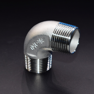 304不锈钢双外丝弯头2分3分15 20一寸25外螺纹家用水暖管配件接头