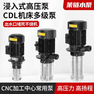 浸入式加工中心水泵CDL/CRK机床油泵不锈钢多级离心泵三相高压泵