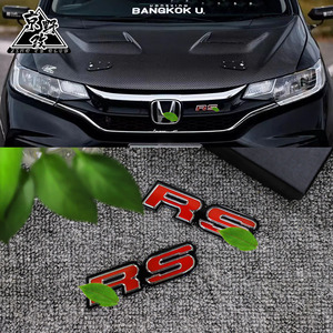 日本版 新款飞度gk5思域日规rs前后贴标铭牌标中网标车尾车标红标