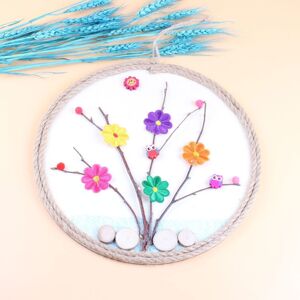 幼儿园麻绳环创作品森林系手工吊饰室内编织挂饰创意田园墙面装饰