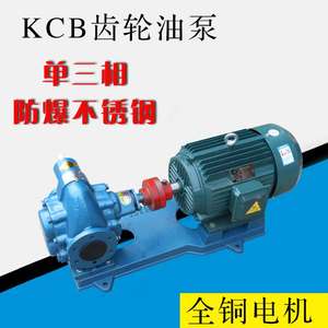 齿轮油泵电机组KCB高压力机油柴油泵220v/380V大流量输油自吸泵
