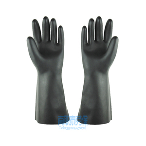 海南双蕾耐酸碱工业手套乳胶化工电镀热处理印染皮革防68%硫酸