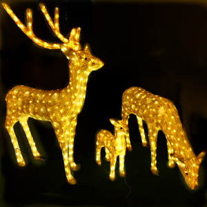 户外防水公园商城草坪亮化装饰滴胶圣诞彩灯 梅花鹿led动物造型灯