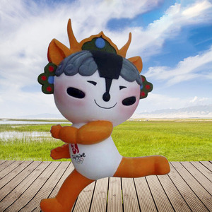 玻璃钢北京福娃公仔奥运会吉祥物雕塑卡通人物户外园林景观摆件