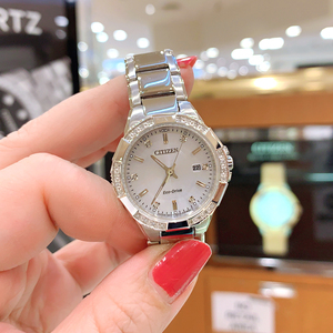 西铁城光动能女表贝母